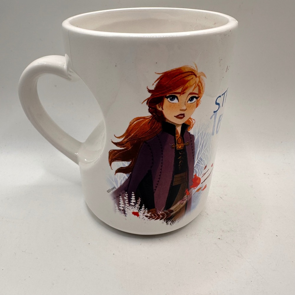 Disney Frozen 2 Anna Elsa Stronger Together Ceramic Mug Zak Designs White 5.5in